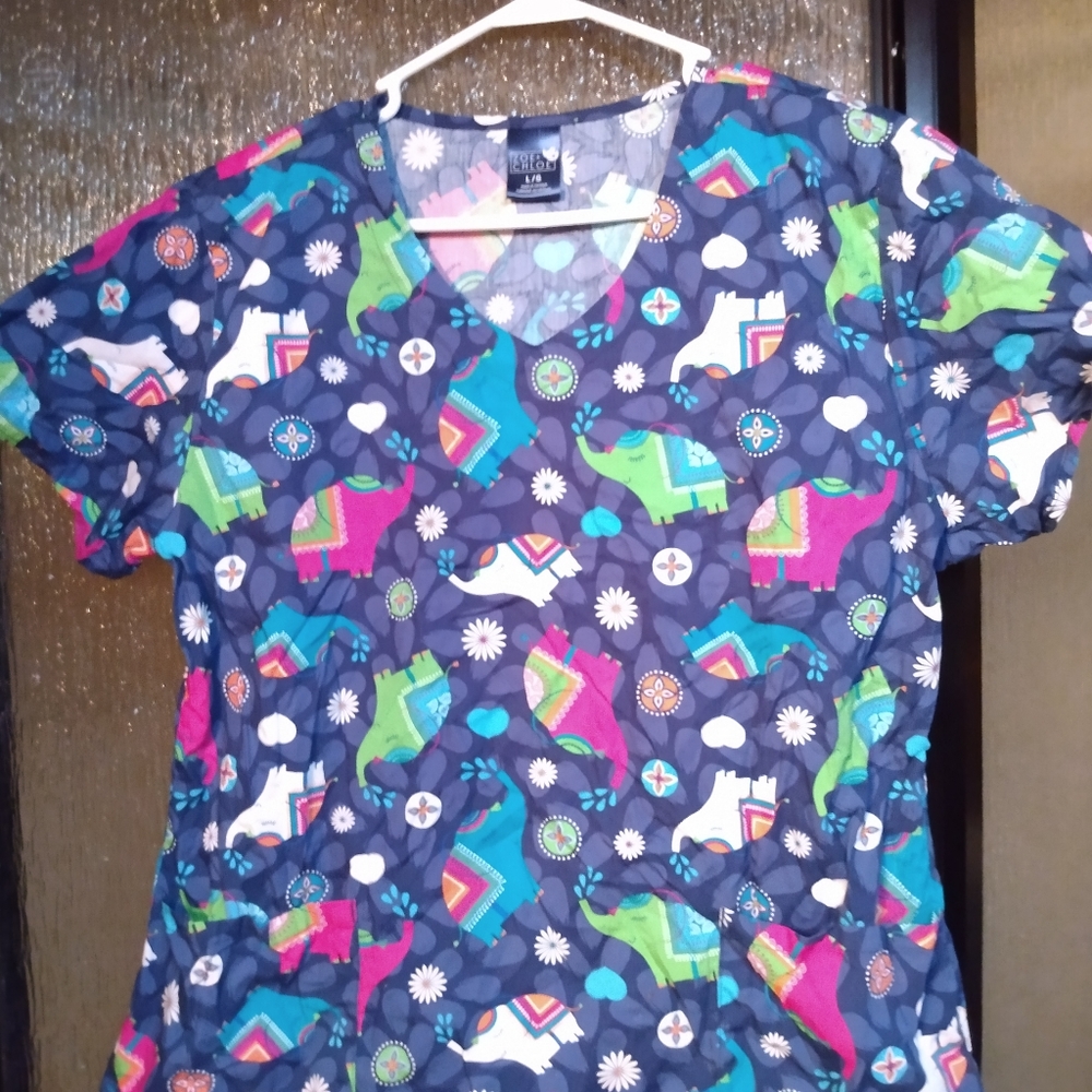 Zoe and Chloe scrub top large